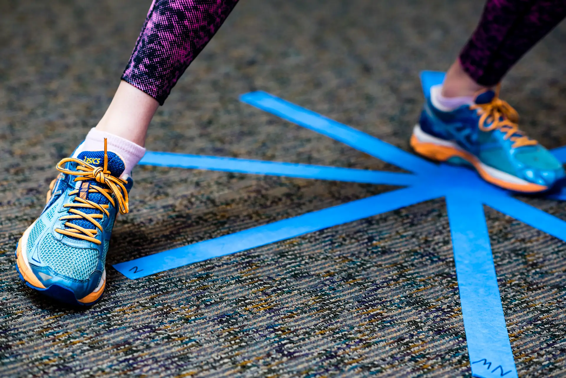 Person practicing movement exercises